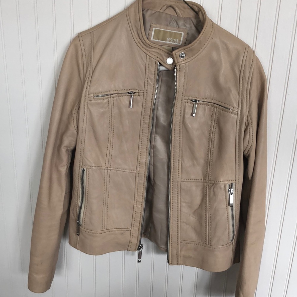 Michael kors leather jacket